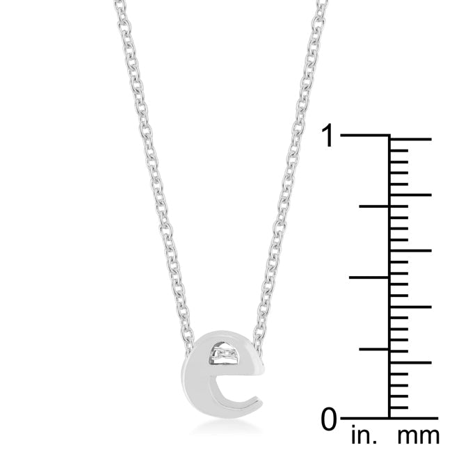 Buy LOVCIA Jewelry Elegant Rhodium Initial E Necklace - Latest Stylish Pendants for Women