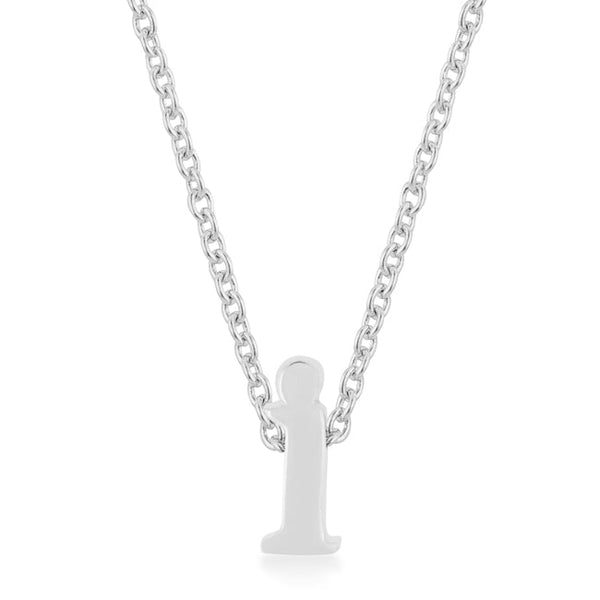 Buy LOVCIA Personalized Rhodium-Plated Silver Initial 'I' Necklace - Latest Stylish Pendants for Women