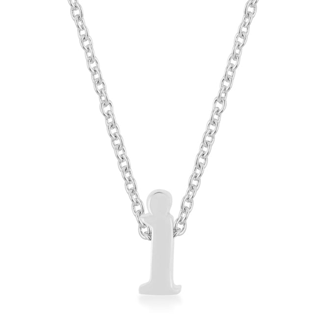 Buy LOVCIA Personalized Rhodium-Plated Silver Initial 'I' Necklace - Latest Stylish Pendants for Women