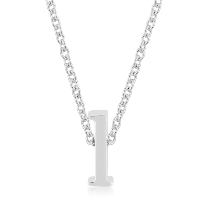 Buy LOVCIA Rhodium Shiny Initial L Necklace in Silver Tone - Latest Stylish Pendants for Women