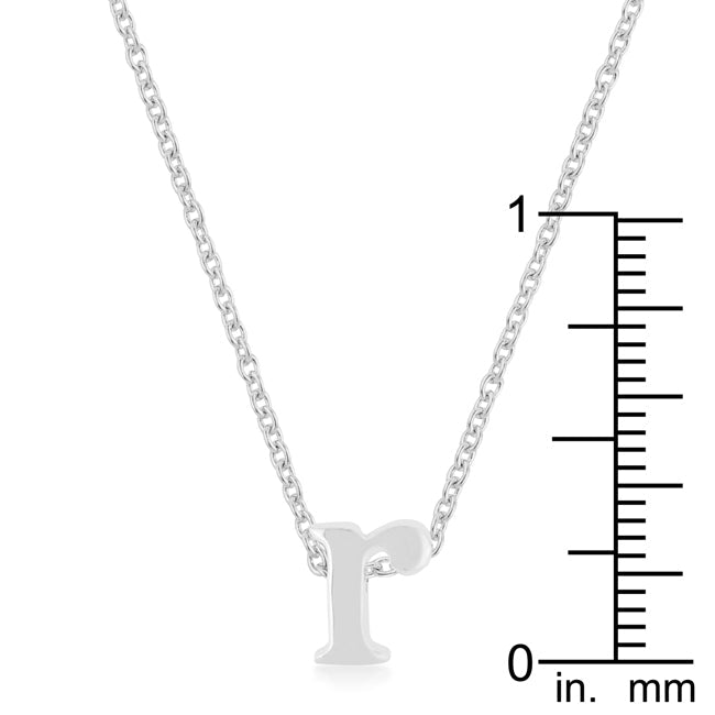 Buy LOVCIA Radiant Rhodium Initial R Necklace with Silver Finish - Latest Stylish Pendants for Women