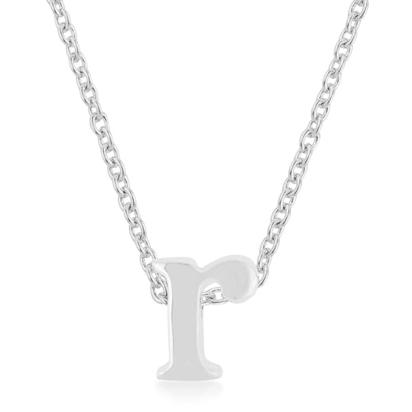 Buy LOVCIA Radiant Rhodium Initial R Necklace with Silver Finish - Latest Stylish Pendants for Women