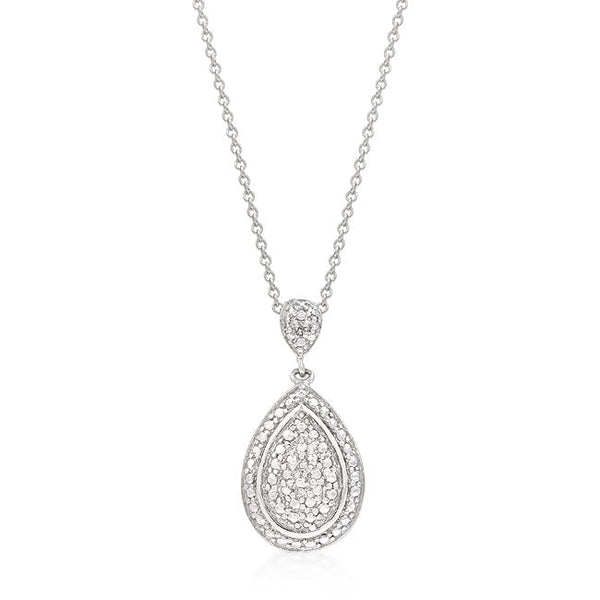 Buy LOVCIA Elegant Teardrop Filigree Pendant with Zirconia Accents - Latest Stylish Pendants for Women