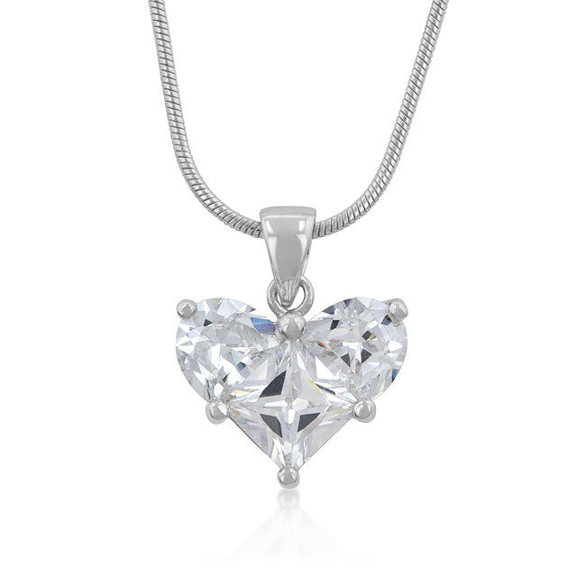 Buy LOVCIA Elegant Princess-Cut Heart Necklace - Latest Stylish Pendants for Women