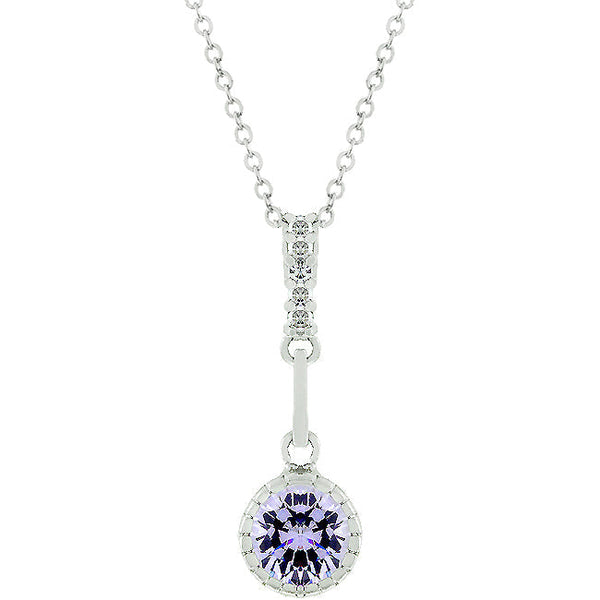 Buy LOVCIA Lavender Bliss Cubic Zirconia Pendant - Latest Stylish Pendants for Women