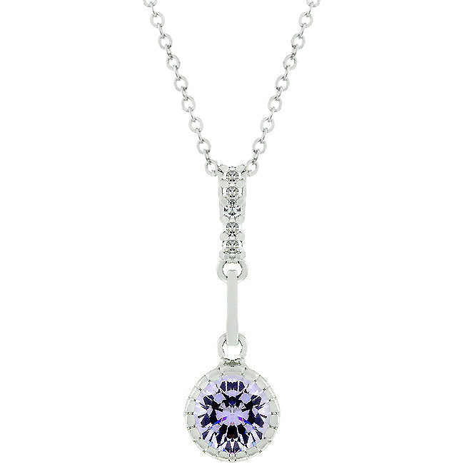 Buy LOVCIA Lavender Bliss Cubic Zirconia Pendant - Latest Stylish Pendants for Women