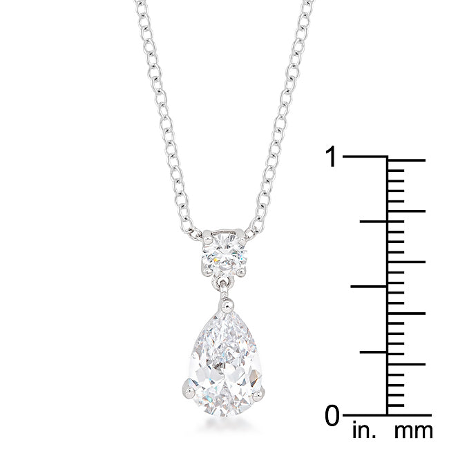 Buy LOVCIA Elegant Pear-Cut Cubic Zirconia Chandelier Necklace - Latest Stylish Pendants for Women