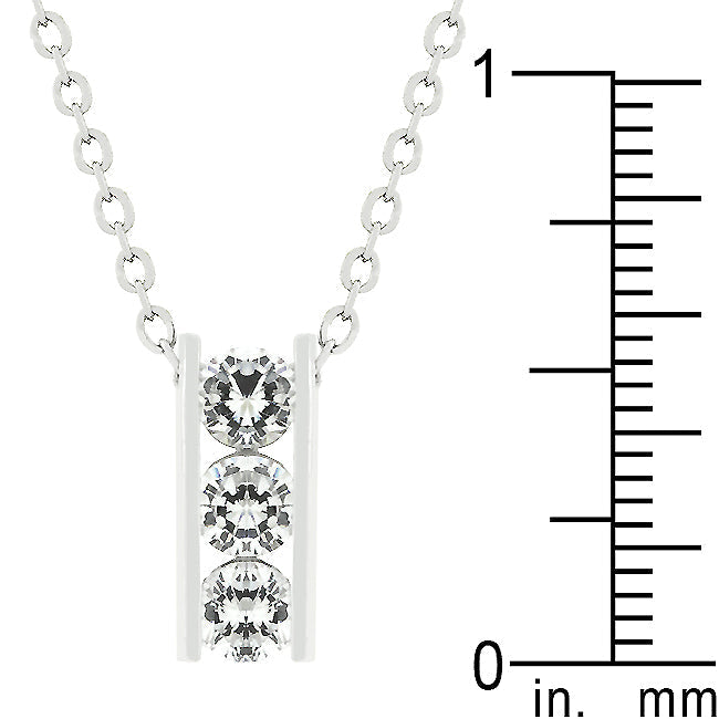 Buy LOVCIA Jewelry Triple Stone Cubic Zirconia Pendant - Latest Stylish Pendants for Women