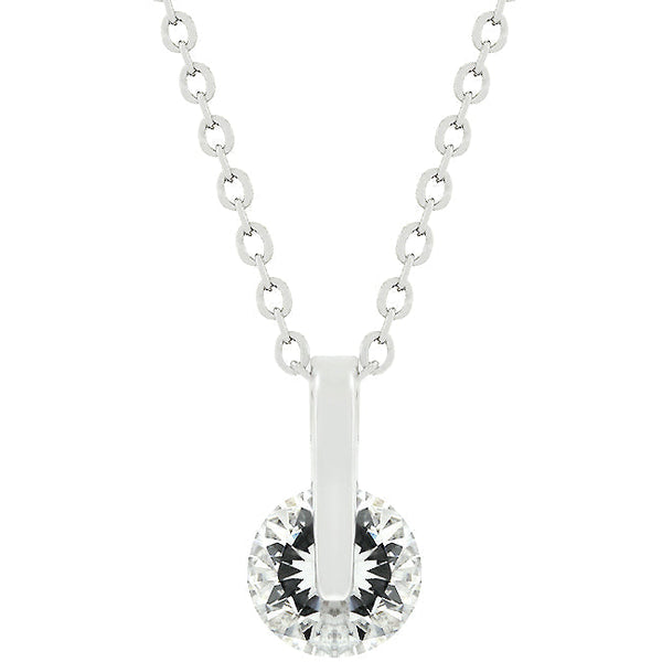 Buy LOVCIA Elegant Round Cubic Zirconia Solitaire Necklace - Latest Stylish Pendants for Women