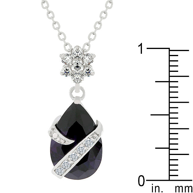 Buy LOVCIA Radiant Amethyst Cubic Zirconia Rhodium-Plated Pendant - Latest Stylish Pendants for Women