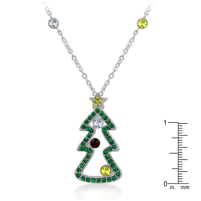 Buy LOVCIA Sparkling Rhodium-Plated Christmas Holiday Pendant - Latest Stylish Pendants for Women