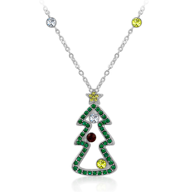 Buy LOVCIA Sparkling Rhodium-Plated Christmas Holiday Pendant - Latest Stylish Pendants for Women