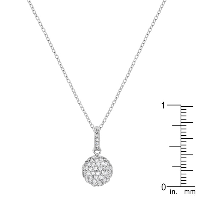 Buy LOVCIA Gleaming Rhodium Sphere Necklace - Latest Stylish Pendants for Women