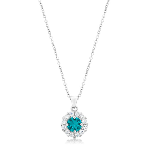 Buy LOVCIA Aqua Elegance Bridal Pendant with Platinum Luster - Latest Stylish Pendants for Women