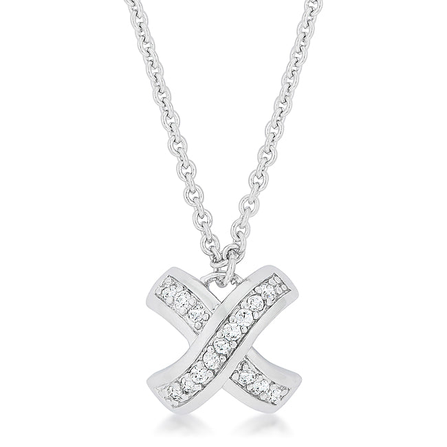 Buy LOVCIA Elegant Radiance Pave X Pendant Necklace - Latest Stylish Pendants for Women