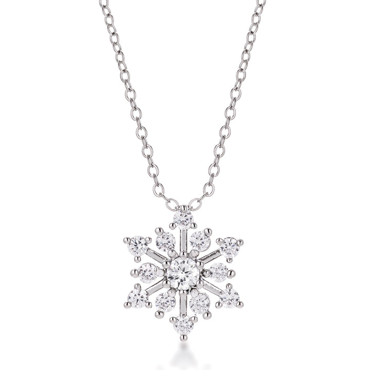 Buy LOVCIA Sparkling CZ Snowflake Pendant Necklace - Latest Stylish Pendants for Women