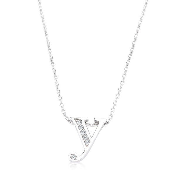 Buy LOVCIA Sparkling Cubic Zirconia Y Letter Initial Necklace - Latest Stylish Pendants for Women