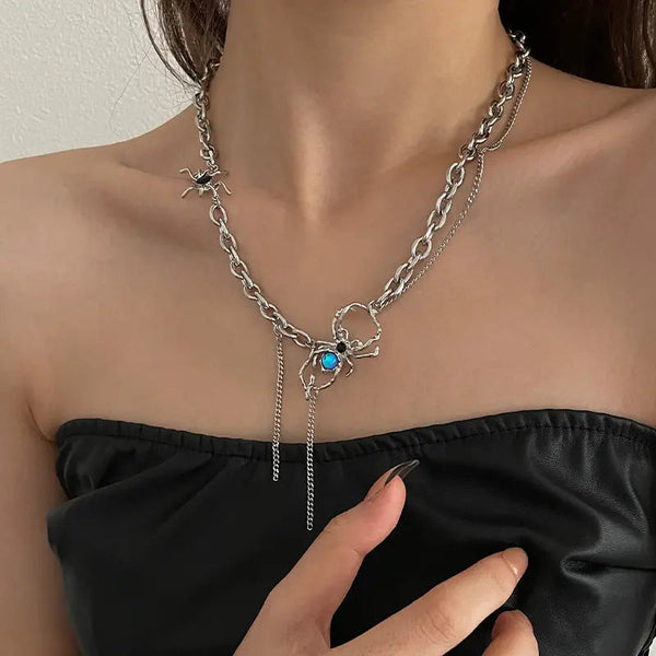 Lovcia Personality Spider Tassel Necklace For Women-Necklaces-Spider-Spider