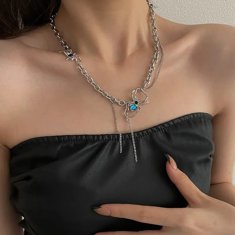 Lovcia Personality Spider Tassel Necklace For Women-Necklaces-Spider-Spider
