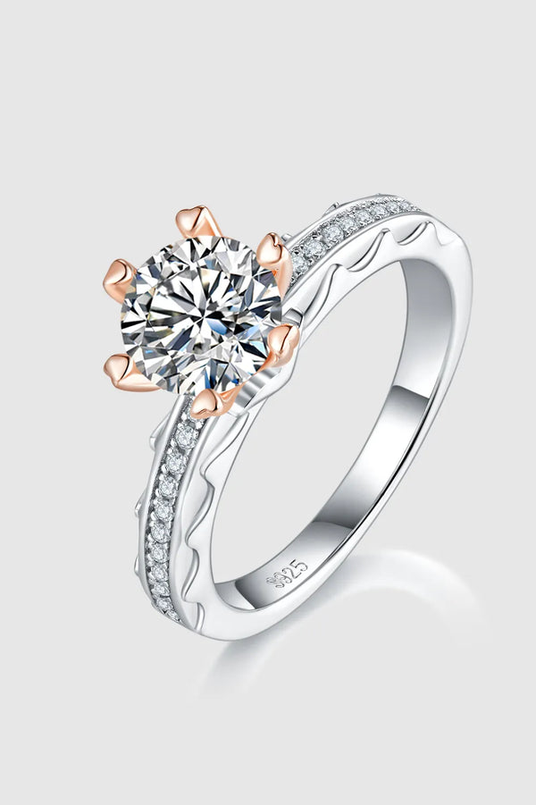 Lovcia Petal Radiance 1 Carat Moissanite 925 Sterling Silver Ring for Women - Silver-5- - Buy latest trendy Rings for Women and Girls