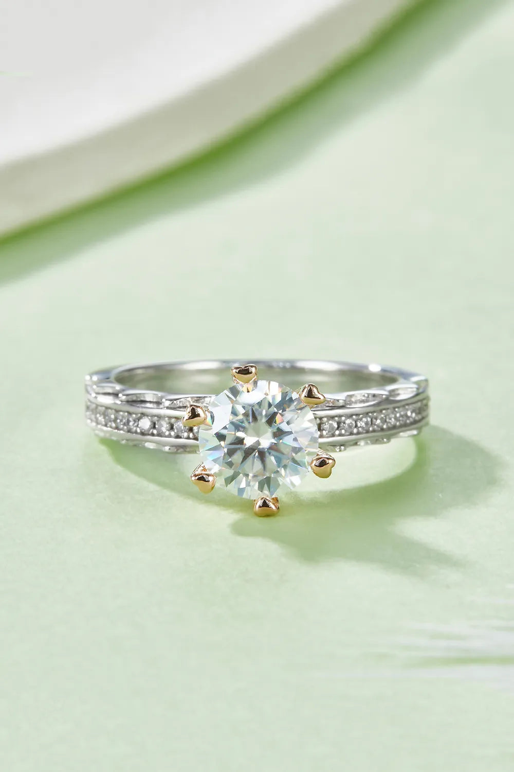 Lovcia Petal Radiance 1 Carat Moissanite 925 Sterling Silver Ring for Women - Silver-5- - Buy latest trendy Rings for Women and Girls