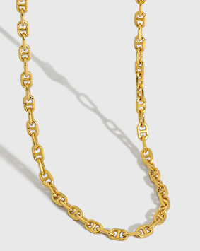 Lovcia Pig Nose Choker 2.25mm 360mm Adjustable Gold-Necklaces-Yellow Gold-