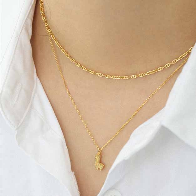 Lovcia Pig Nose Choker 2.25mm 360mm Adjustable Gold-Necklaces-Yellow Gold-Yellow Gold