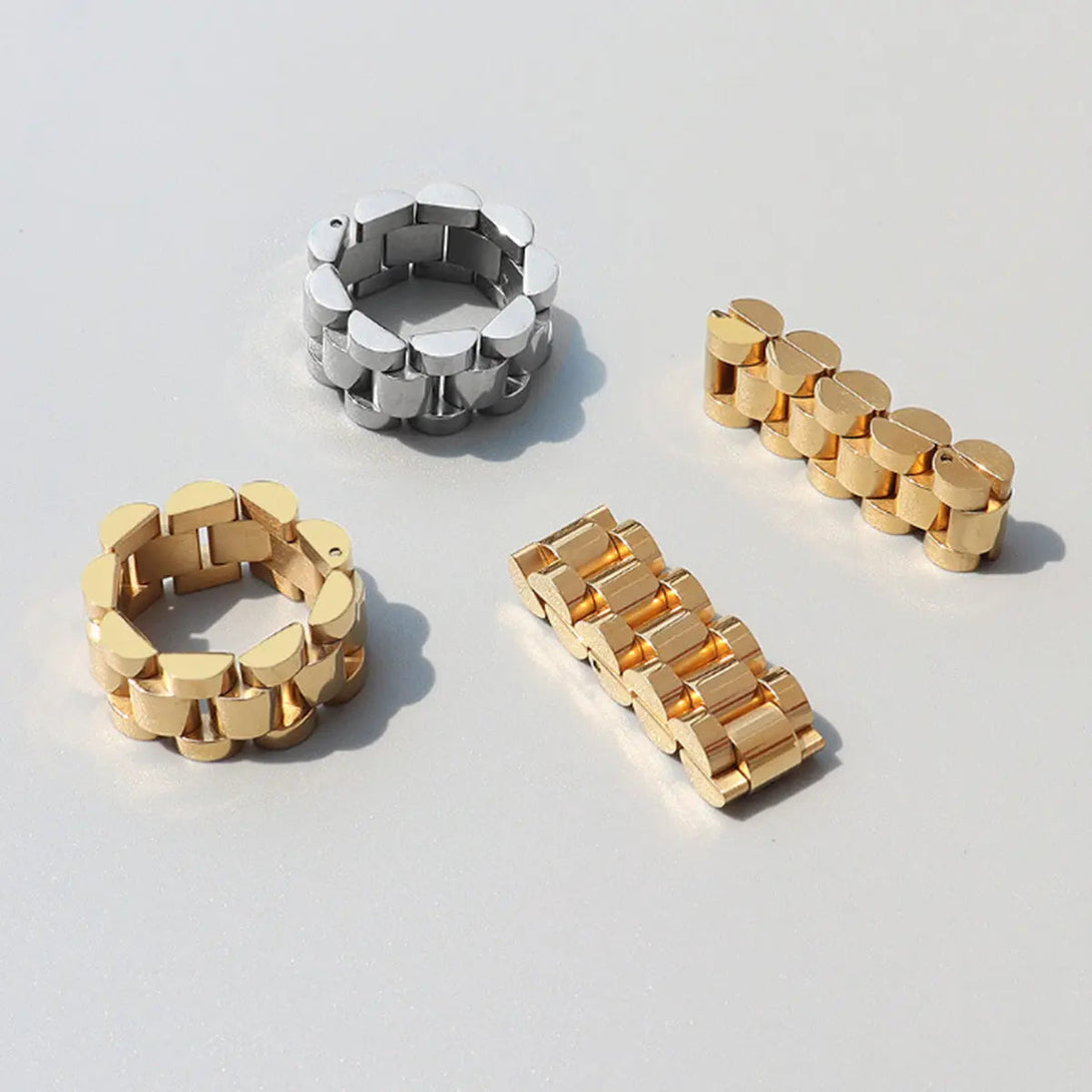 Lovcia Plated Titanium Steel Ring-Rings-Gold-6-Gold