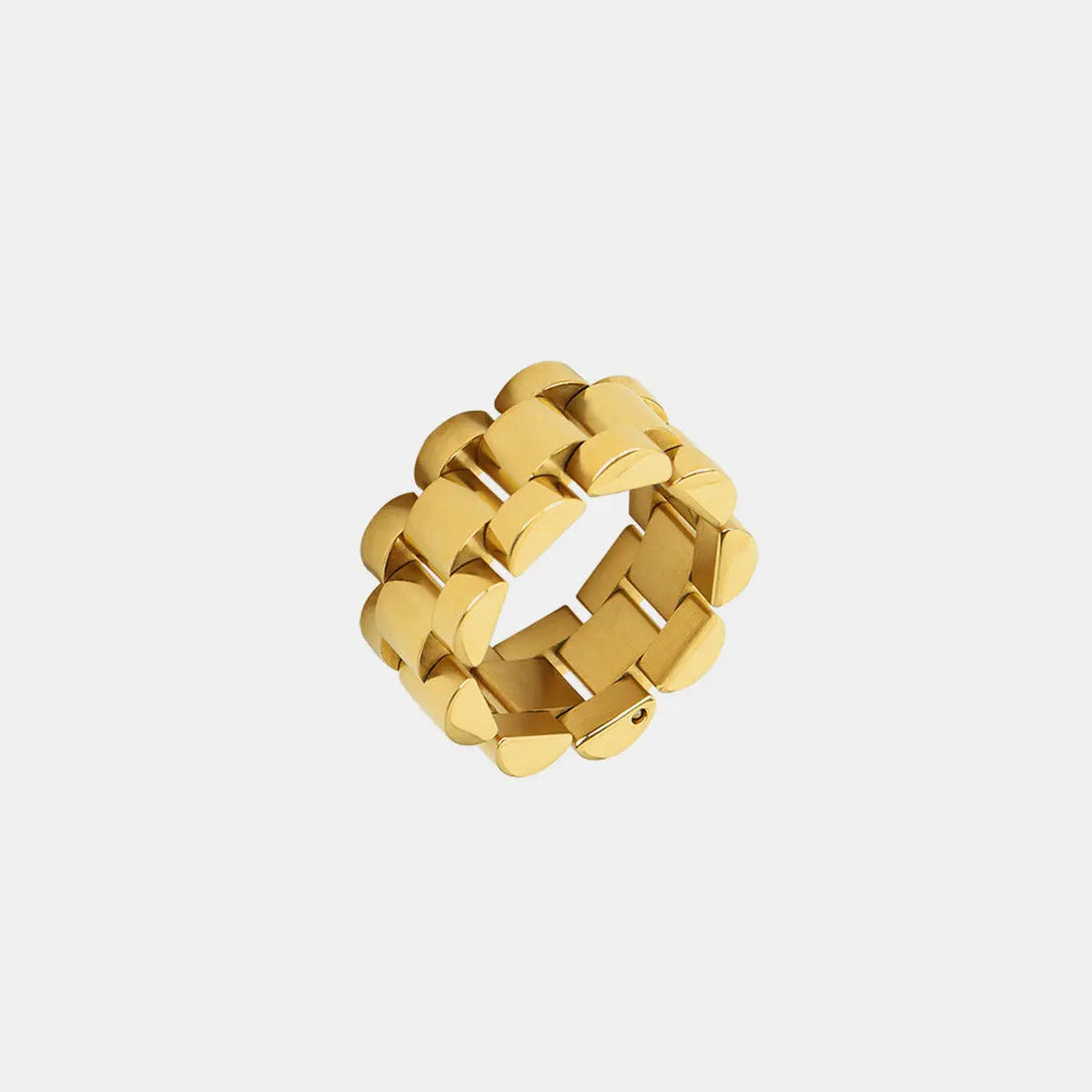 Lovcia Plated Titanium Steel Ring-Rings-Gold-6-Gold