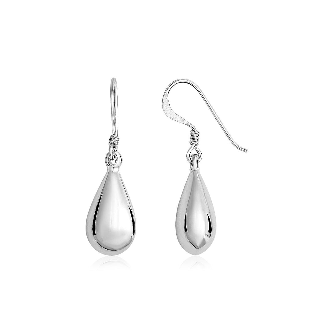 Lovcia Premium Elegant Sterling Silver Teardrop Dangle Earrings-Earrings-Sterling Silver-Sterling Silver