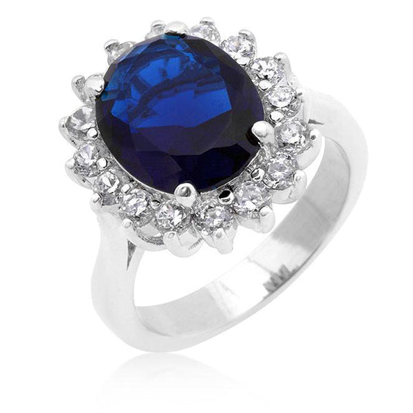 Lovcia Princess Platinum Luster Engagement Ring-Rings-5-5