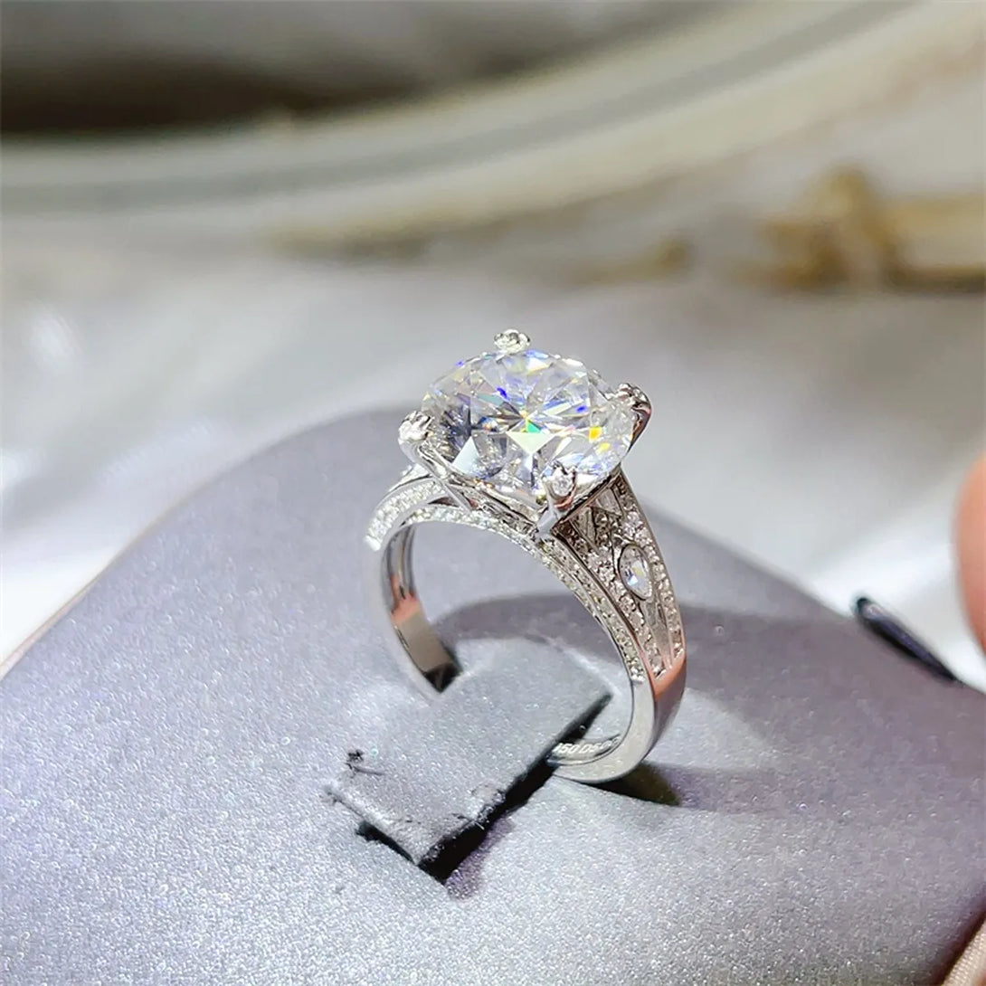 Lovcia Pristine 5 Carat Moissanite 925 Sterling Silver Ring for Women - Transparent-5- - Buy latest trendy Rings for Women and Girls