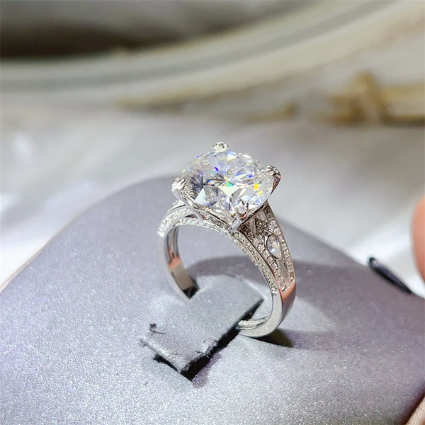 Lovcia Pristine 5 Carat Moissanite 925 Sterling Silver Ring for Women - Transparent-5- - Buy latest trendy Rings for Women and Girls