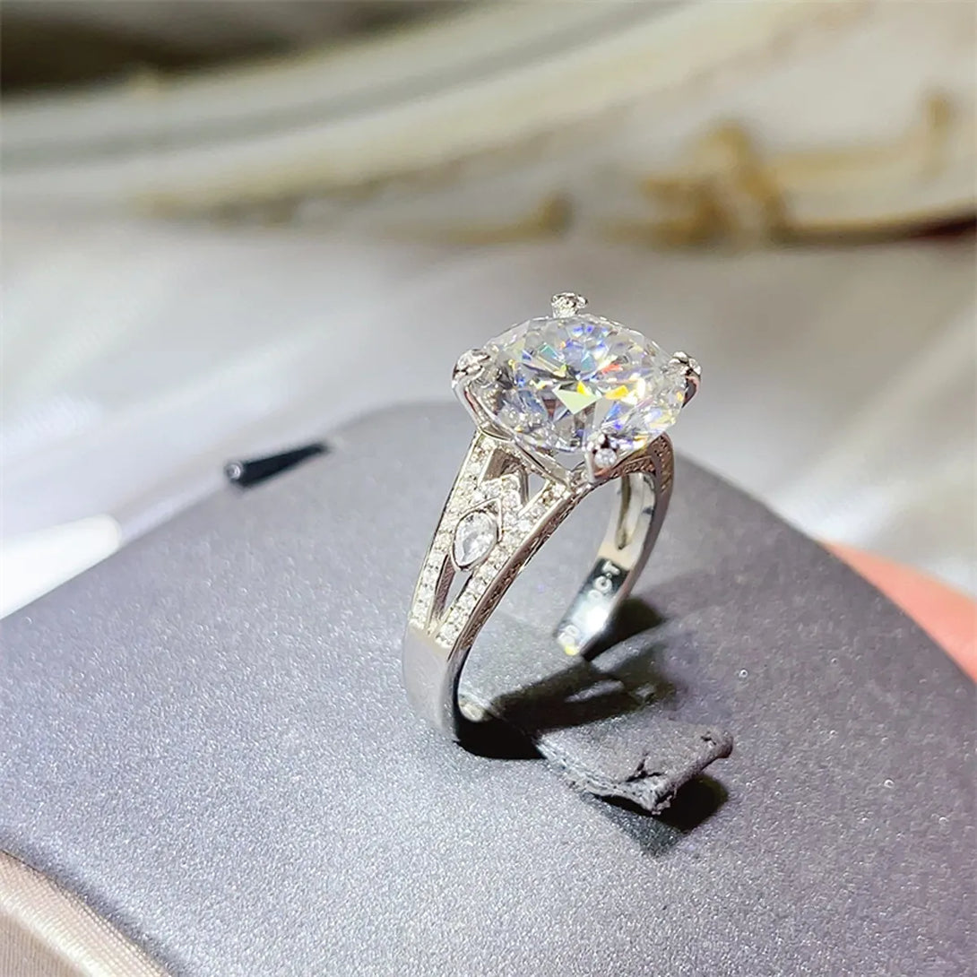 Lovcia Pristine 5 Carat Moissanite 925 Sterling Silver Ring for Women - Transparent-5- - Buy latest trendy Rings for Women and Girls