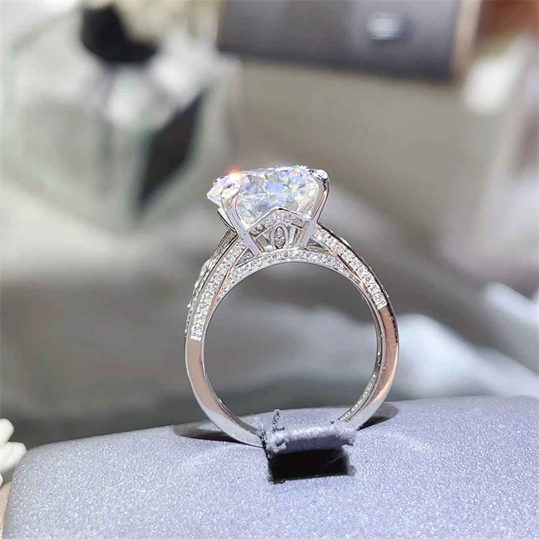 Lovcia Pristine 5 Carat Moissanite 925 Sterling Silver Ring for Women - Transparent-5- - Buy latest trendy Rings for Women and Girls