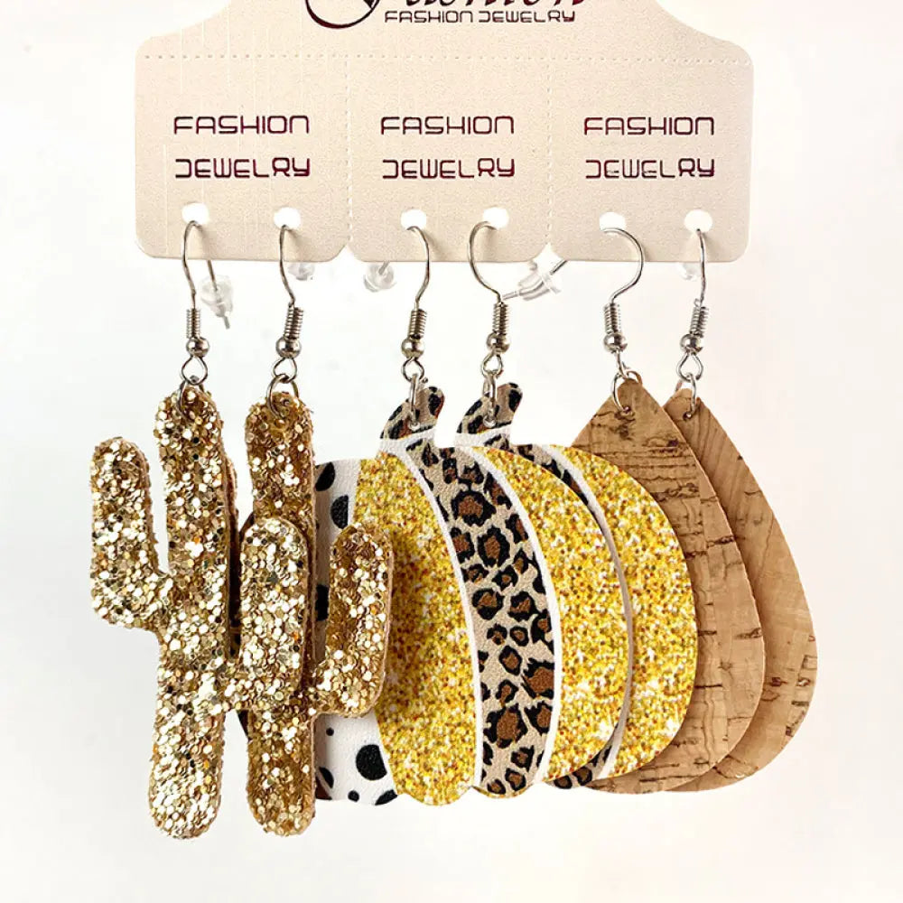 Lovcia PU Earrings Set-Earrings-Style A-One Size-Style A
