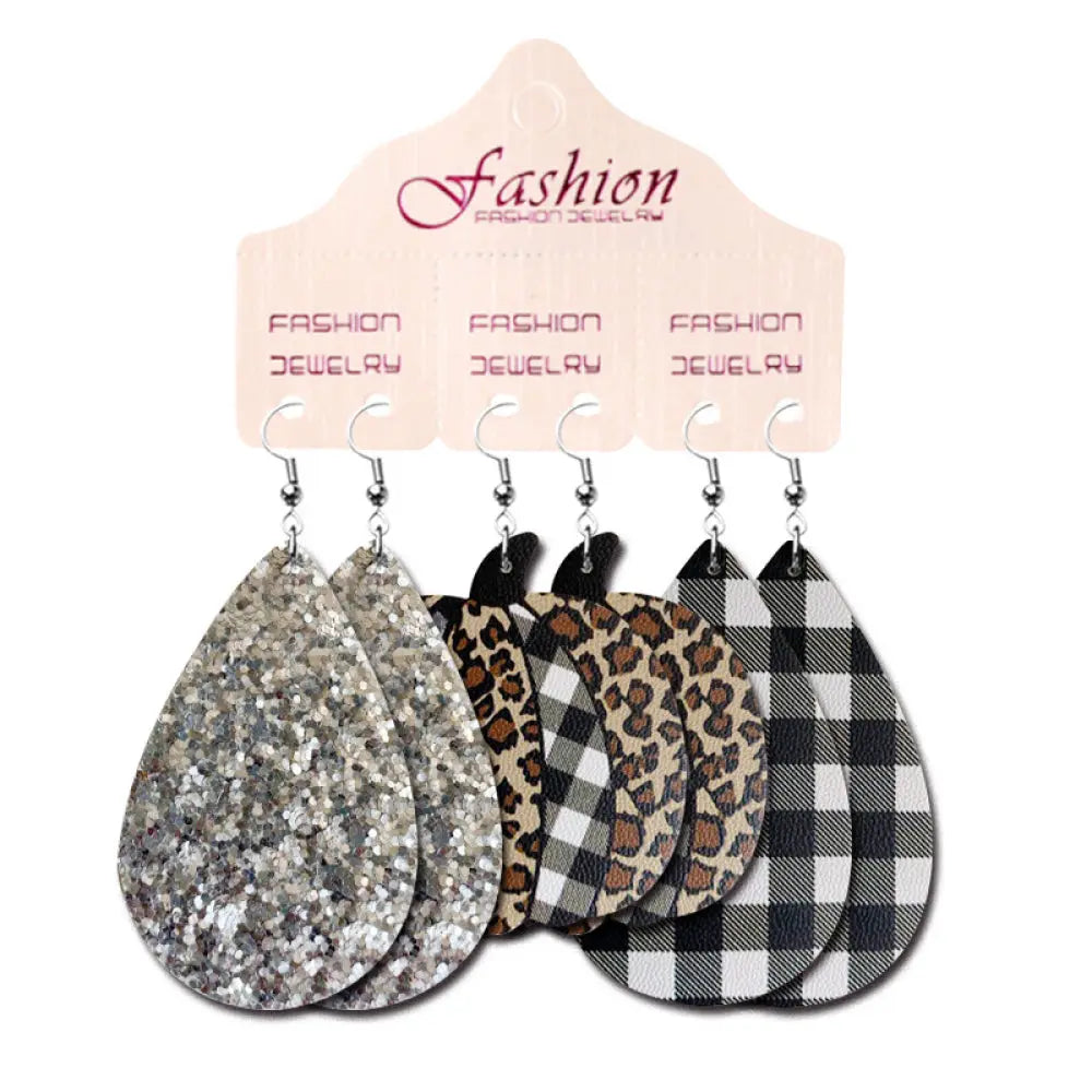 Lovcia PU Earrings Set-Earrings-Style E-One Size-Style E