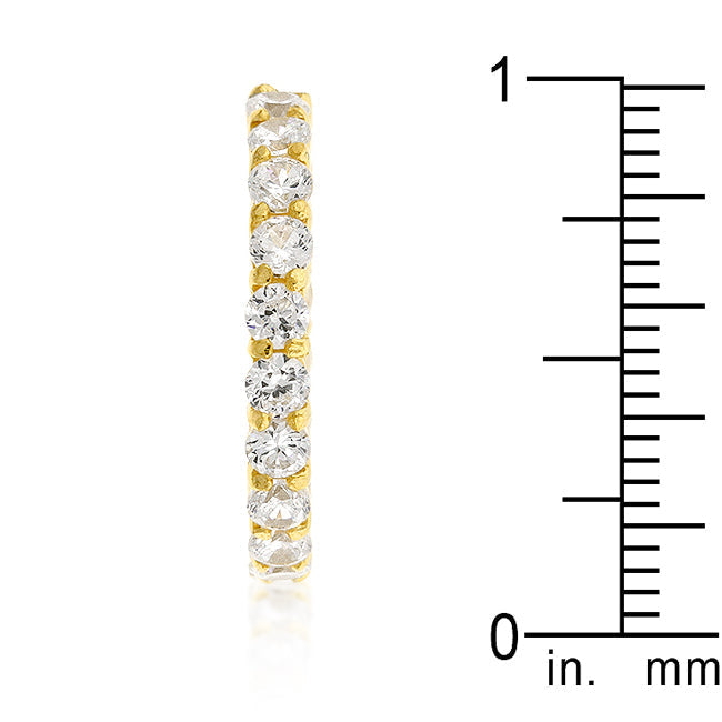 Lovcia Pure Radiance Eternity Band in Luxurious Goldtone Finish-Rings-5-5