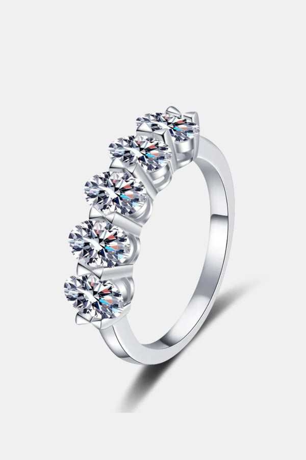 Lovcia Radiance Band 2.5 Carat Moissanite 925 Sterling Silver Ring for Women - Silver-4- - Buy latest trendy Rings for Women and Girls