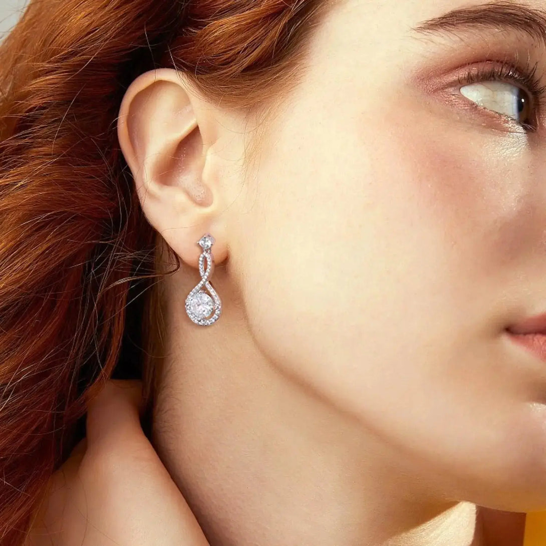 Lovcia Radiant 1 Carat Moissanite Sterling Silver Stud Earrings for Women-Earrings-White-One Size-White