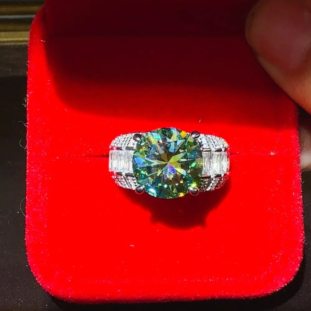 Lovcia Radiant 5 Carat Moissanite 925 Sterling Silver Ring for Women - Silver-5- - Buy latest trendy Rings for Women and Girls