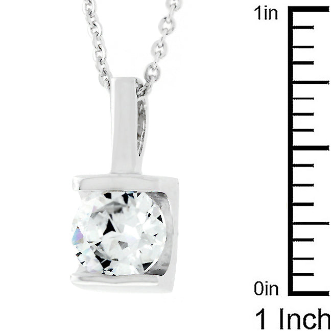 Lovcia Radiant 8mm Zircon Necklace Pendant-Pendants-
