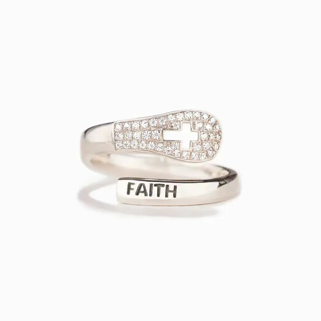 Lovcia Radiant Aura Divine S925 Sterling Silver Ring with Enchanting CZ Crystals-Rings-Platinum-Platinum