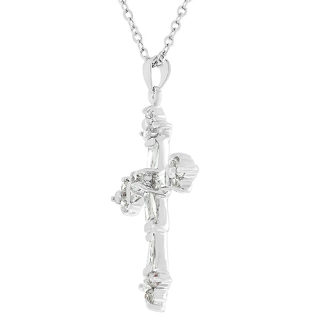 Buy LOVCIA Radiant Cubic Zirconia Cross Necklace - Latest Stylish Pendants for Women