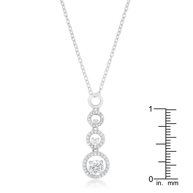 Lovcia Radiant Cubic Zirconia Halo Pendant-Pendants-