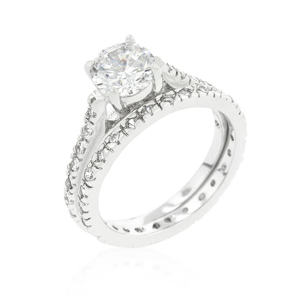 Lovcia Radiant Elegance Engagement Ring Set-Rings-5-5