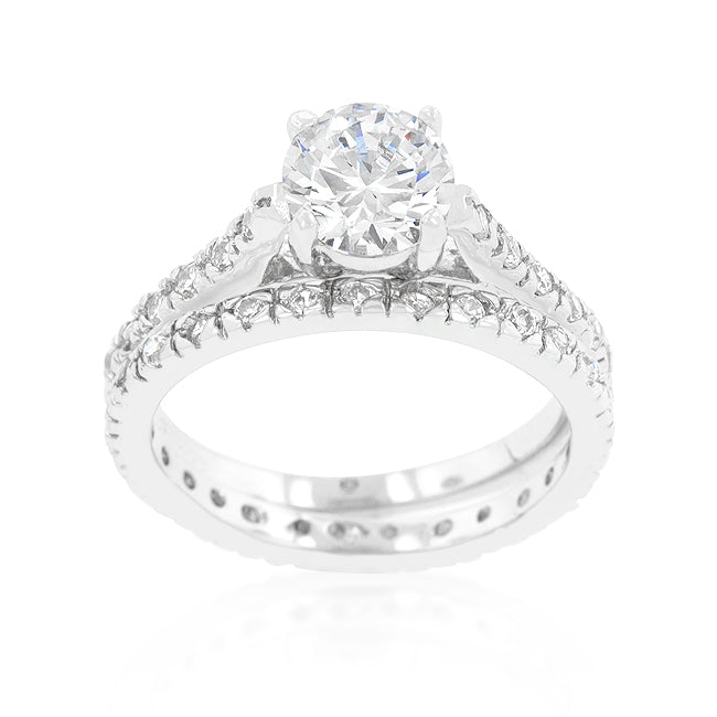 Lovcia Radiant Elegance Engagement Ring Set-Rings-5-5