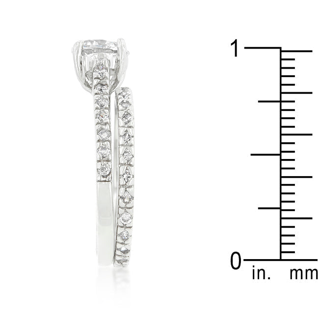 Lovcia Radiant Elegance Engagement Ring Set-Rings-5-5