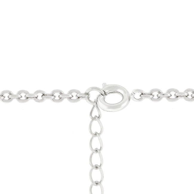 Lovcia Radiant Faith Rhodium-Plated Necklace-Necklaces-