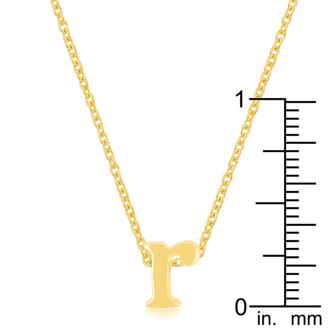 Lovcia Radiant Gold Initial R Necklace-Pendants-